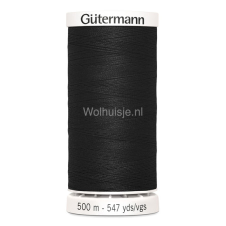 Naaigaren 000 zwart 500m Gütermann