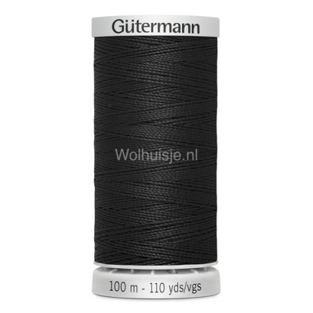 Super sterk naaigaren 000 zwart 100 m Gütermann