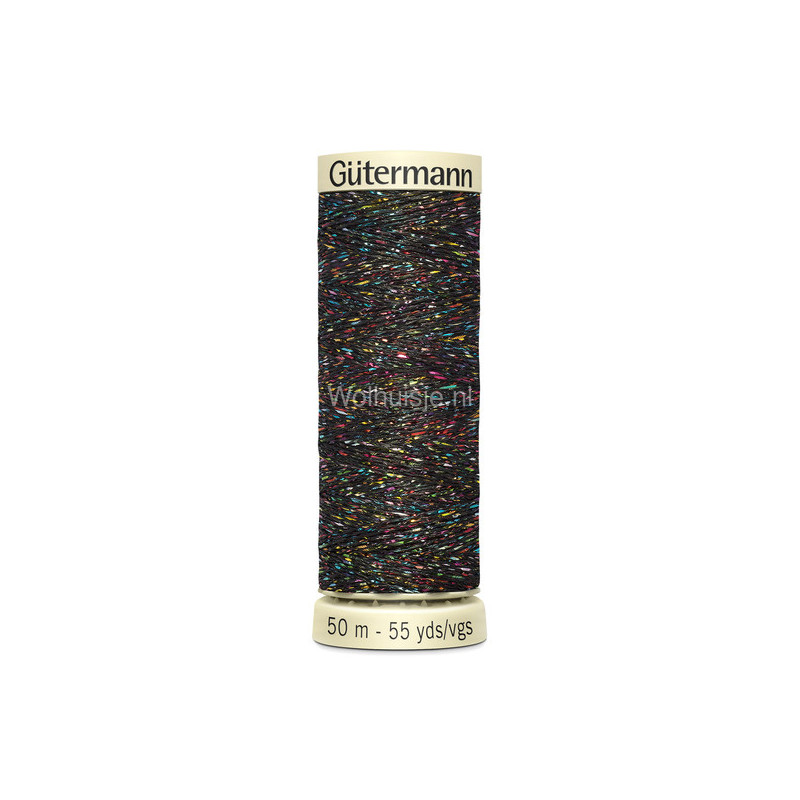 Metalic effect garen 71 zwart 50m Gütermann