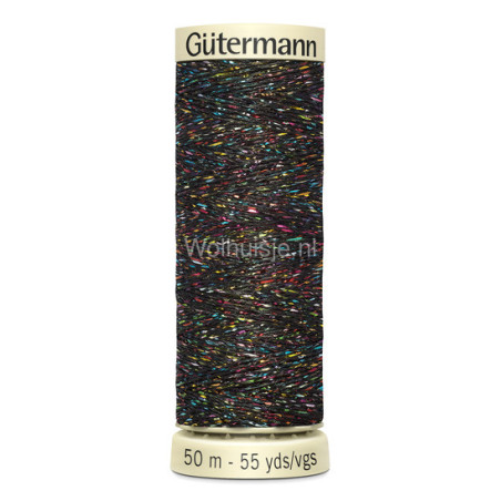Metalic effect garen 71 zwart 50m Gütermann