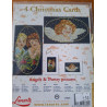 Borduren 4 kerstkaarten (maken) engeltjes