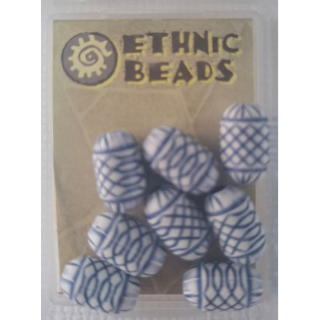 ethnic beads kralen blauw ovaal 464.003