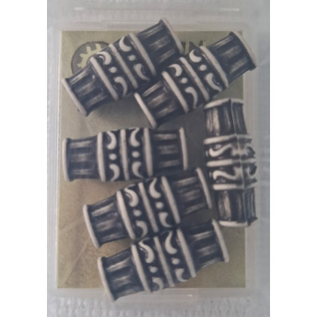 ethnic beads kralen zwart langwerpig 464.003 eb 1044