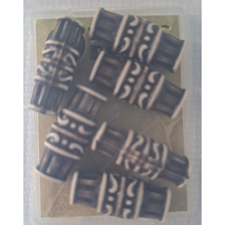 ethnic beads kralen d bruin langwerpig 464.003 eb 1044