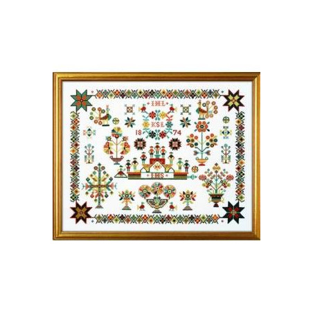 Eva Rosenstand  12-722 Borduurpakket Merklap, Nederland 40x50 cm