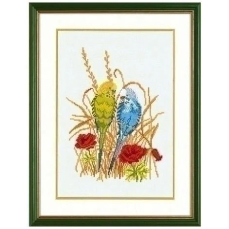 Eva Rosenstand 12-994 Borduurpakket Grasparkiet 30x40 cm
