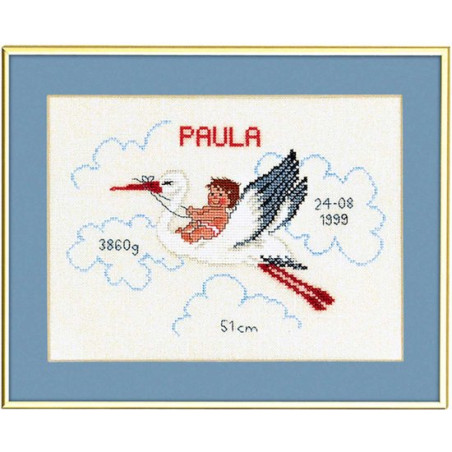 Eva Rosenstand 14-115 ooivaarsvlucht met baby, geboorte (incl. blauw/rose garen)