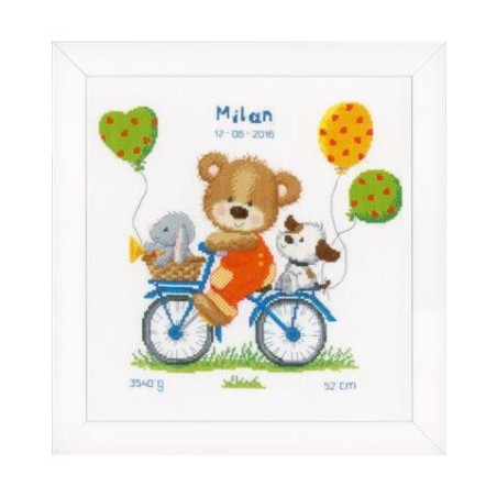 Vervaco Telpakket kit Fietsend beertje  PN-0156359