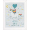 Borduurpakket Magic Unicorn geboortetegel - Vervaco PN-0172820