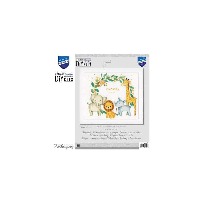 Borduurpakket Jungle dieren Art nr. PN-0197905