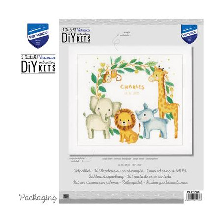 Borduurpakket Jungle dieren Art nr. PN-0197905