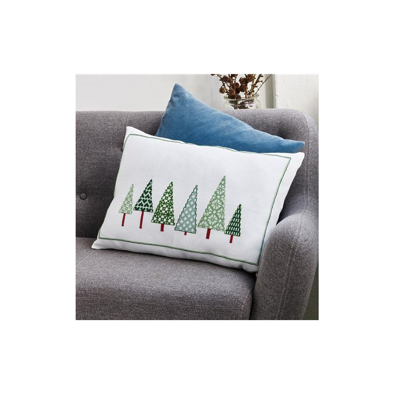 Permin 83-2269 Borduurpakket Kerstbomen 58x40cm