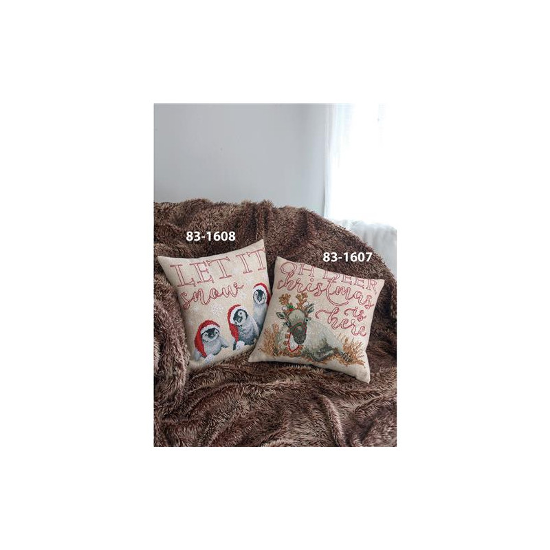 Permin 83-1608 Borduurpakket Let it snow 40x40 cm