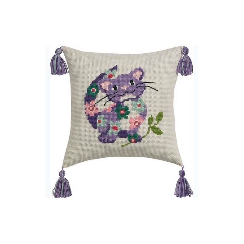 Permin 83-2859 Borduurpakket Kat 30x30 cm