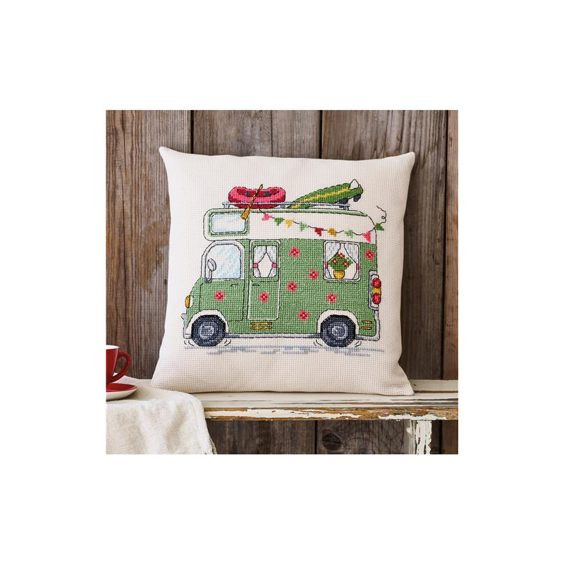 Permin 83-2326 Borduurpakket Camper 40x40cm