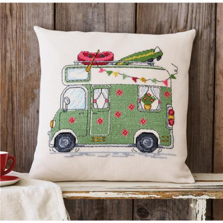 Permin 83-2326 Borduurpakket Camper 40x40cm