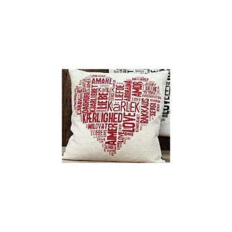 Borduurpakket rood love om te borduren telwerk van Permin 83-6326