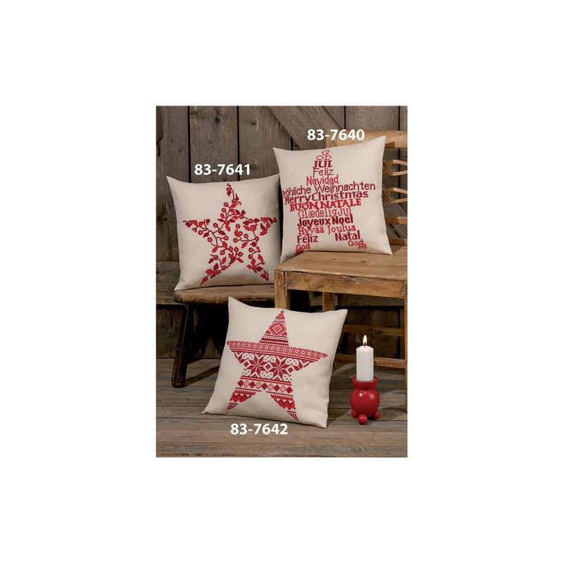 Permin 83-7641 Borduurpakket Kerst bessen 40x40 cm