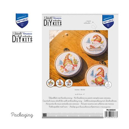 Borduurpakket miniatuur Gnomes set van 3 PN-0203241