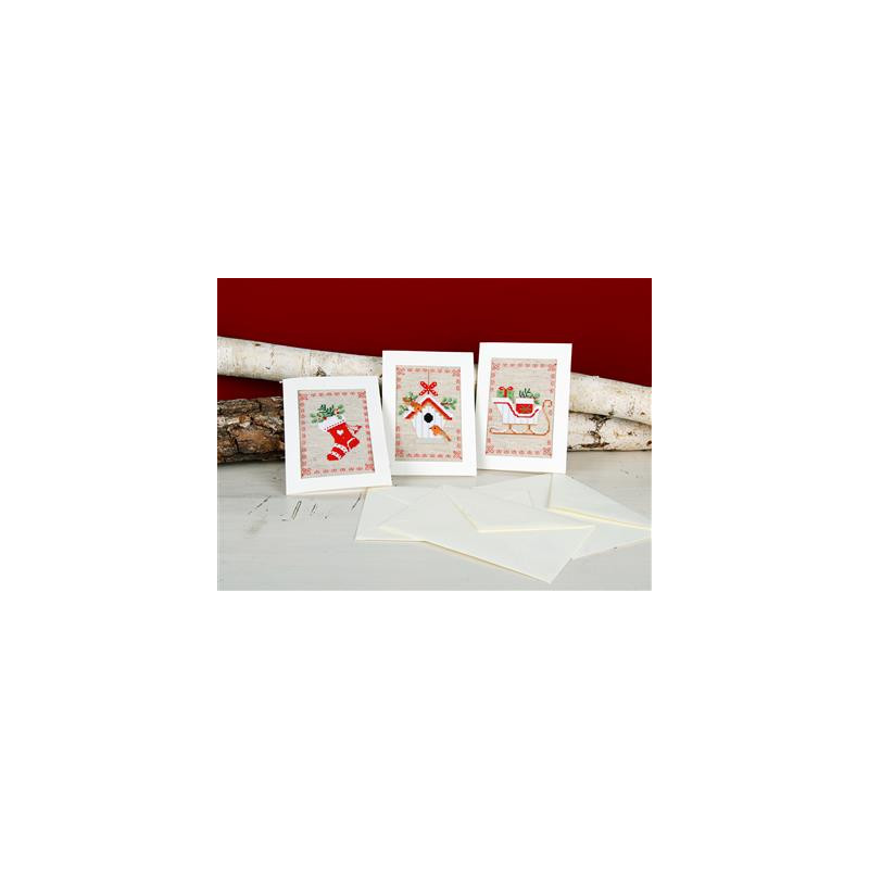 Wenskaart kit Kerstmotiefjes set van 3  PN-0178342
