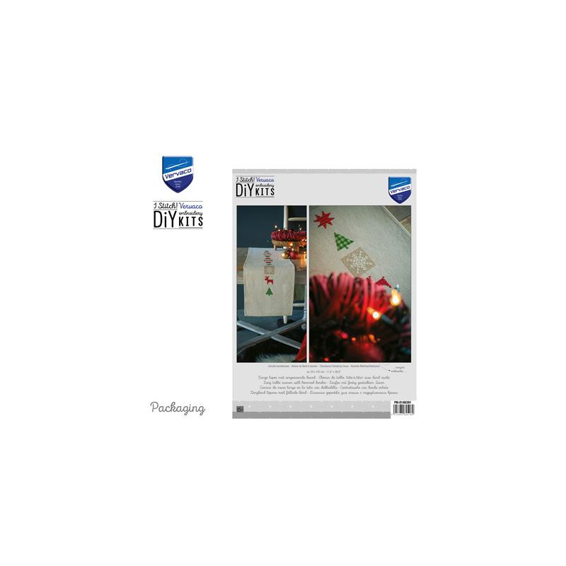 Loper kit Geruite kerstbomen PN-0146391