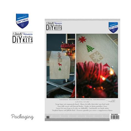 Loper kit Geruite kerstbomen PN-0146391