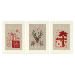 Wenskaart kit Kerst set van 3 Art nr. PN-0157727