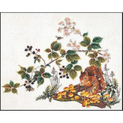 Thea Gouverneur 1071 Eekhoorn Borduurpakket - Linnen stof