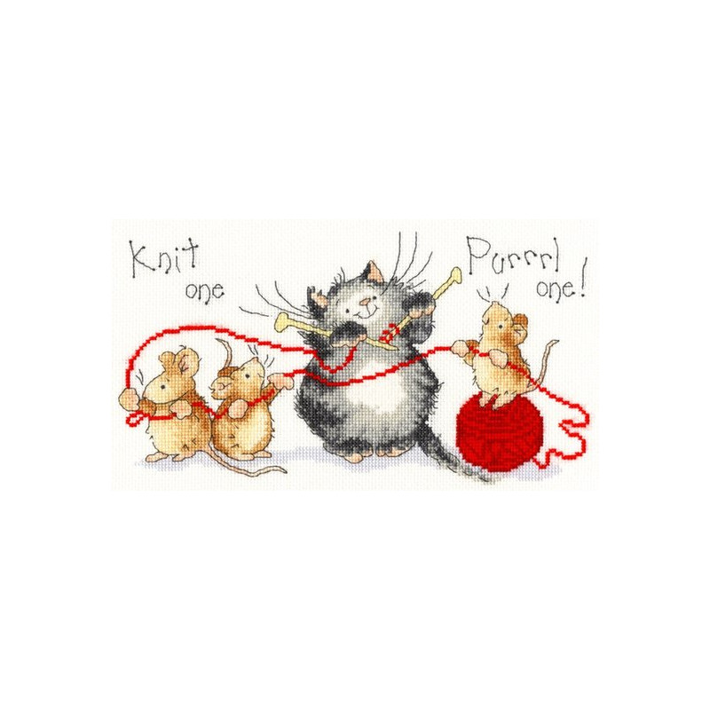 Borduurpakket Knit One Purrrrl One - Bothy Threads xms32