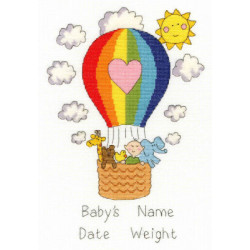 Bothy Threads Cross Stitch Kit - Ballon Baby xnb8