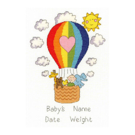 Bothy Threads Cross Stitch Kit - Ballon Baby xnb8