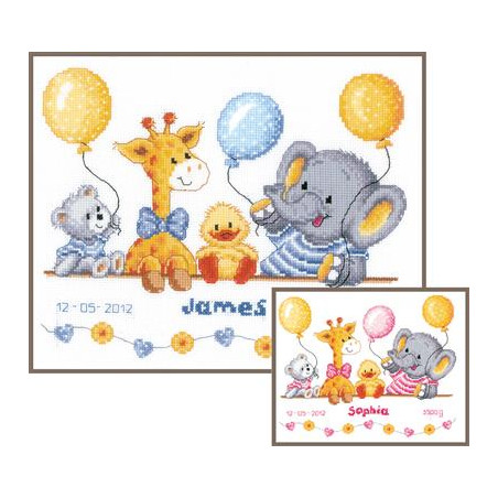 Vervaco geboortefeestje borduren pn-0143720