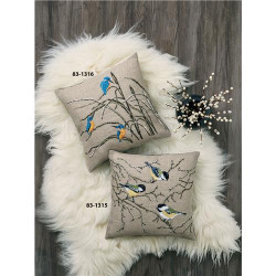 Permin 831316 Borduurpakket IJsvogels 40x40cm