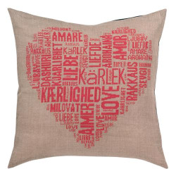 Permin 83-6136 Kussen Borduurpakket Liefde roze 60x60 cm