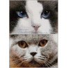 Thea Gouverneur 542A  Katten Smokey + Blu - Aida 2 patronen