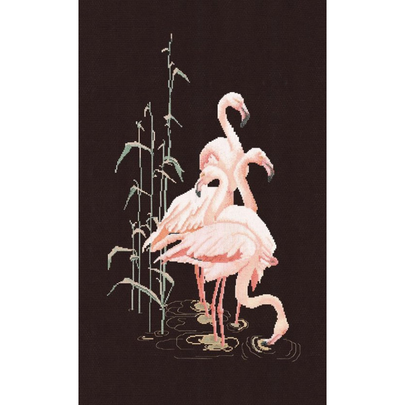 Thea Gouverneur 1070.05 Flamingo - Zwart Aida
