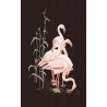 Thea Gouverneur 1070.05 Flamingo - Zwart Aida