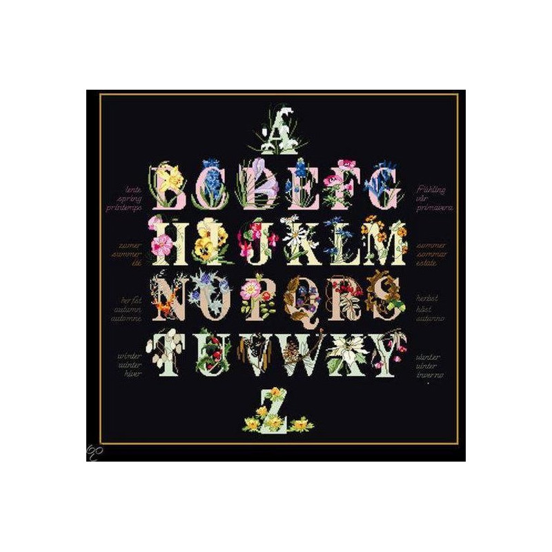 Thea Gouverneur 2025.05 Letterlap - Aida stof zwart