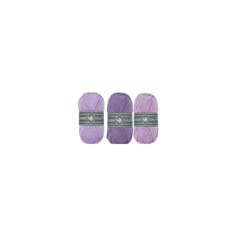Bloemen CAL Evelyn compleet pakket 1 lila cosy extra fine