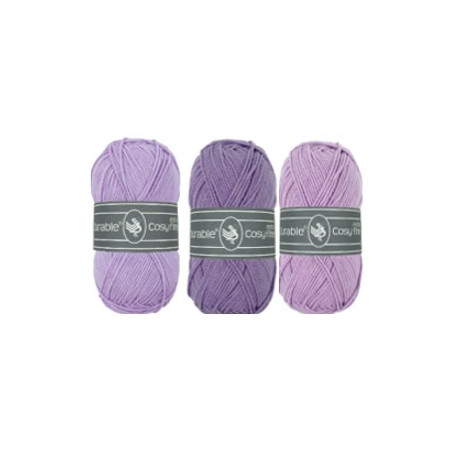 Bloemen CAL Evelyn compleet pakket 1 lila cosy extra fine