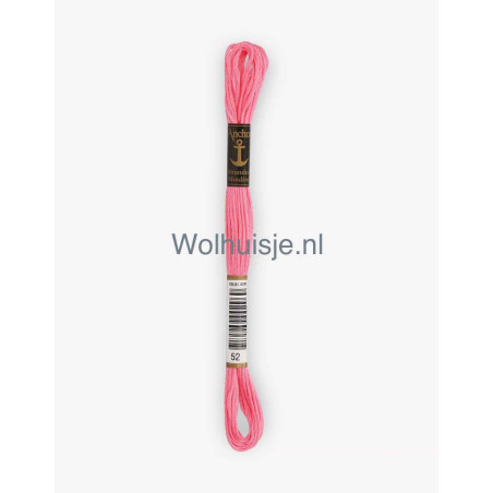 Anchor mouline 6 draads borduurgaren 52 roze 8m
