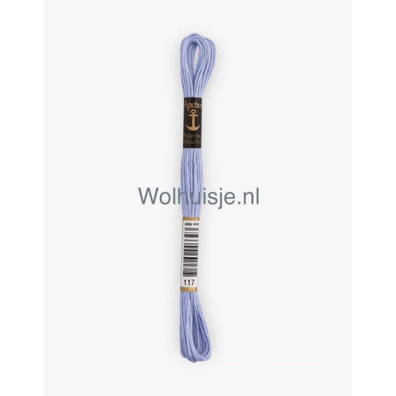 Anchor mouline 6 draads borduurgaren 117 blauw violet 8m
