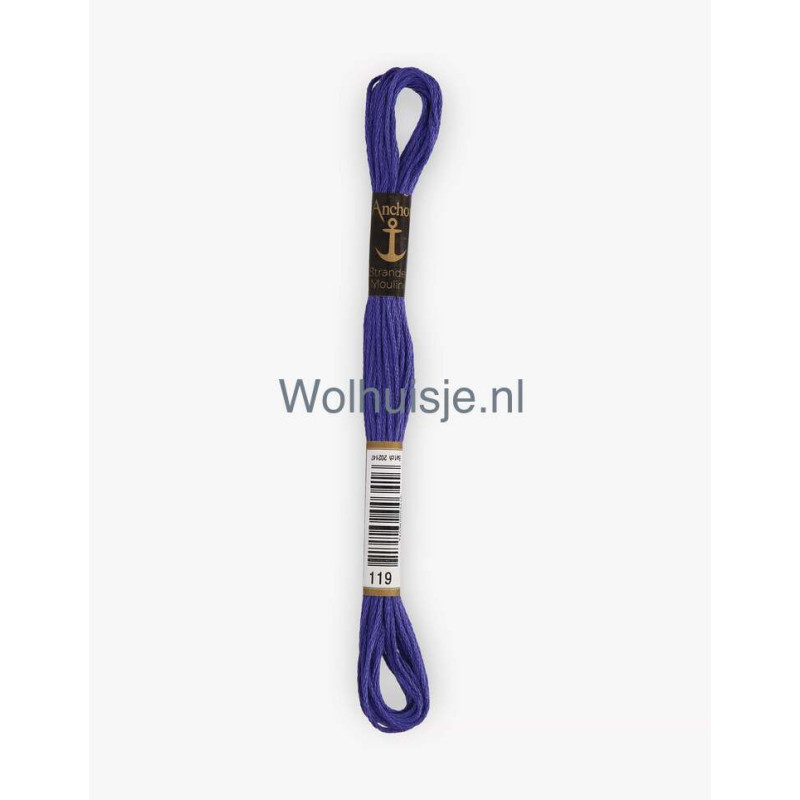 Anchor mouline 6 draads borduurgaren 119 blauw violet 8m