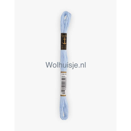 Anchor mouline 6 draads borduurgaren 120 pastelblauw 8m