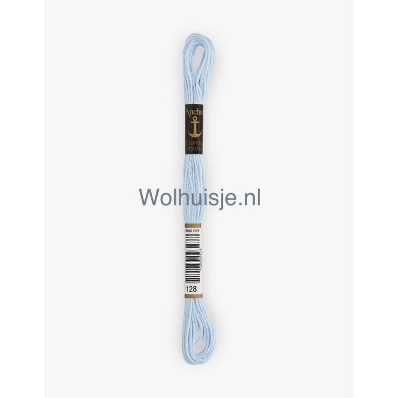 Anchor mouline 6 draads borduurgaren 128 baby blauw 8m