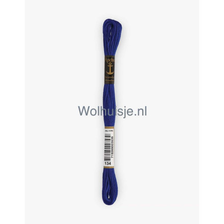 Anchor mouline 6 draads borduurgaren 134 donker blauw 8m