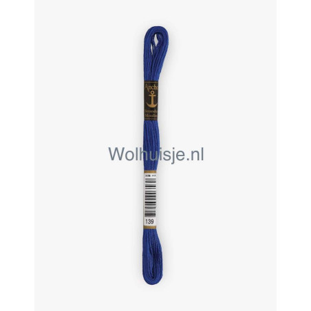 Anchor mouline 6 draads borduurgaren 139 koninklijk blauw 8m