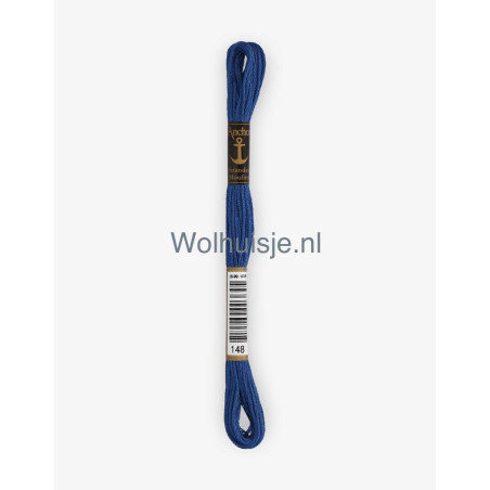 Anchor mouline 6 draads borduurgaren 148 marine blauw 8m