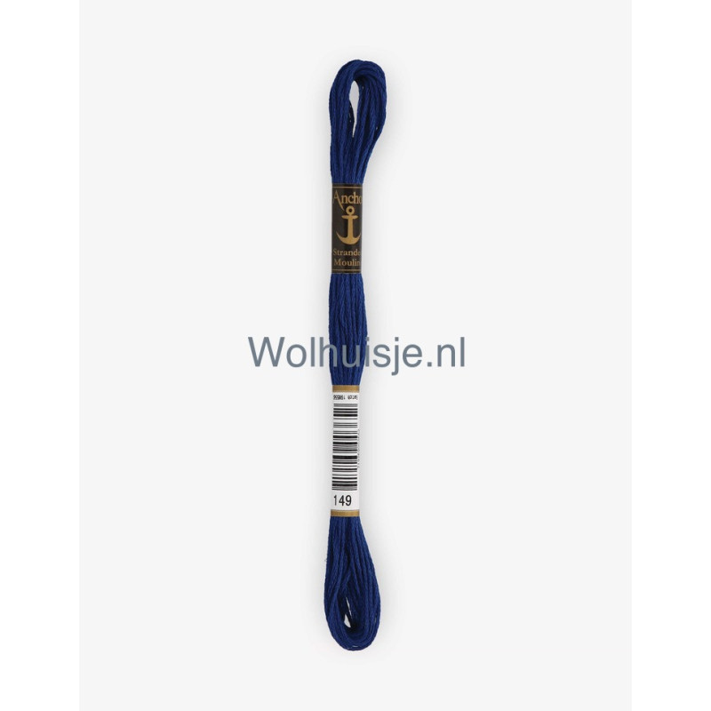 Anchor mouline 6 draads borduurgaren 149 diep blauw 8m