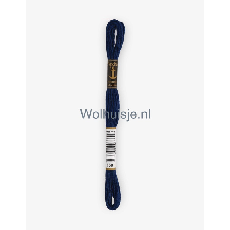 Anchor mouline 6 draads borduurgaren 150 nachtblauw 8m